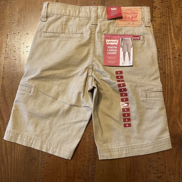 Levi's Boy's Youth Durable Twill Pockets Adjustable Waist Cargo Short Size 8 New - Picture 5 of 6